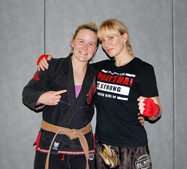 Katrine Alendal og europamester i Jiu Jitsu; Ida Fløisvik.